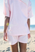 Camisa Boxy Linaje Rosa