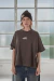 Remera Boxy Manuscrito Chocolate - comprar online