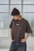 Remera Boxy Manuscrito Chocolate - tienda online