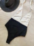 Enteriza HANA Negro morley y Crema - Colaless - comprar online