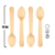 Cuchara De Madera Bambú 14cm Pack de 100 Unidades