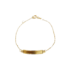 Pulseira infantil com plaquinha em ouro 18k (100)