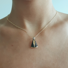 Pingente Nossa Senhora Aparecida em ouro 18k com zircônia (280) - comprar online