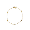 Pulseira infantil de bolinhas em ouro 18k (075)