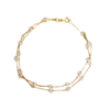 Pulseira duas voltas em ouro 18k com cristais (240)