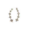 Brinco ear cuff em prata 925 com zircônia