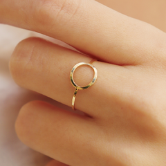 Anel círculo em ouro 18k (080) - comprar online
