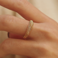 Meia aliança em ouro 18k (170) - comprar online
