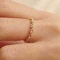 Anel em ouro 18k com zircônia (275) - comprar online
