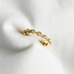Anel em ouro 18k com zircônia (275) - Joalheria Exata
