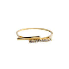 Anel em ouro 18k com zircônia (160)