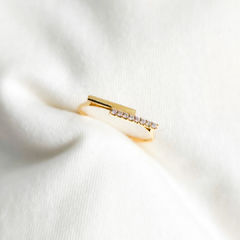 Anel em ouro 18k com zircônia (160) - Joalheria Exata