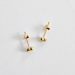 Brinco coração em prata 925 com banho de ouro 18k e zircônia transparente - Joalheria Exata