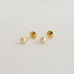 Brinco infantil em ouro 18k com pérola 2,7mm (0,30) - comprar online