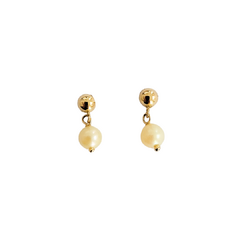 Brinco infantil em ouro 18k com pérola (045)