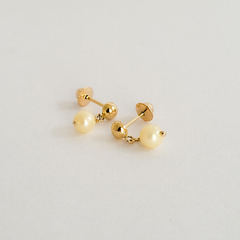 Brinco infantil em ouro 18k com pérola (045) - comprar online