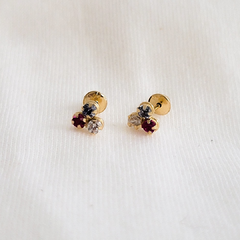 Brinco infantil em ouro 18k com zircônia (060) - comprar online
