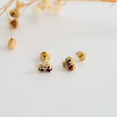 Brinco infantil em ouro 18k com zircônia (060) na internet