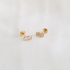 Brinco infantil em ouro 18k com zircônia (065) - comprar online