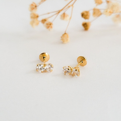 Brinco infantil em ouro 18k com zircônia (065) na internet