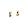 Brinco infantil em ouro 18k com zircônia (060)