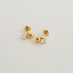Brinco infantil em ouro 18k com zircônia (060) na internet