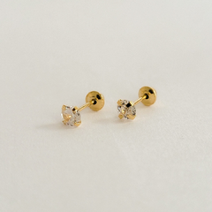 Brinco infantil em ouro 18k com zircônia (0,30) - comprar online