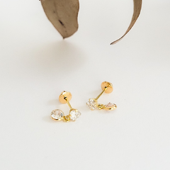 Brinco infantil em ouro 18k com zircônia (055) - comprar online