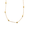 Colar sementes em prata 925 com banho de ouro 18k