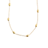 Colar sementes em prata 925 com banho de ouro 18k