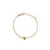 Pulseira círculos em prata 925 com banho de ouro 18k