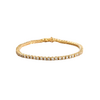 Pulseira riviera em prata 925 com banho de ouro 18k e zircônias transparentes