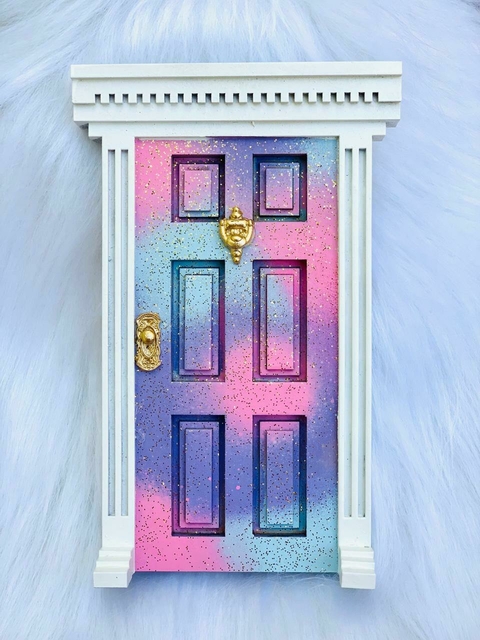 Porta da Fada Encantada - Tie Dye (Rosa, lilás e azul) - comprar online