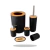 Kit de banheiro 6 peças - Tampa em bambu - loja online