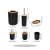 Kit de banheiro 6 peças - Tampa em bambu - comprar online