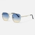 Óculos de Sol Chicago Silver Acqua - Versátil Glasses  |  Óculos de Sol