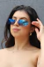 Óculos de Sol Capri Azul Espelhado - C5 na internet