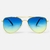 Óculos de Sol Aviador Azul/Verde - comprar online