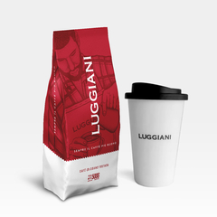 Cafe Tostado Molido Luggiani Rosso x 500g + Vaso Reutilizable - comprar online