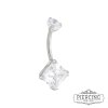 Piercing Umbigo zirconia quadrada G - comprar online