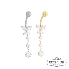 Piercing de umbigo borboleta