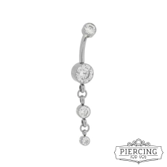 piercing de umbigo de titânio