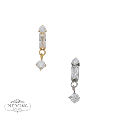 Piercing bastão baguete com pingente - comprar online