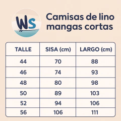 CAMISAS DE LINO MANGAS CORTAS EN TALLE GRANDE en internet