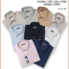 CAMISAS DE LINO MANGAS CORTAS EN TALLE GRANDE - comprar online