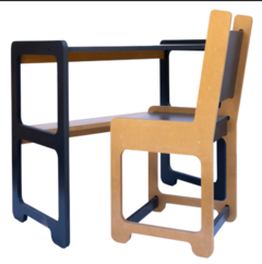 Combo Escritorio + Silla Infantil Montessori Premium