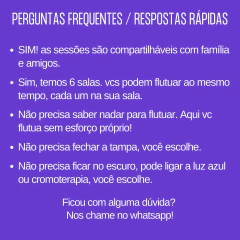 Imagem do 1 Sessão 60' | Flutuação ou Massagem | dia útil | Val. 3 meses