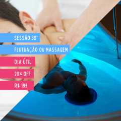 Sessão 60' | Flutuação ou Massagem | Dia útil