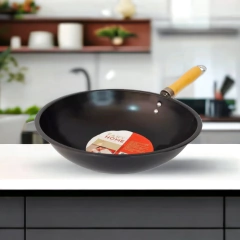 Wok Sarten 28Cm Fary Home Antiadherente Mango Madera en internet
