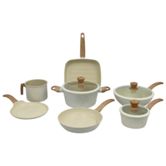Set de Bateria Carol Granito Cream 10pz - comprar online